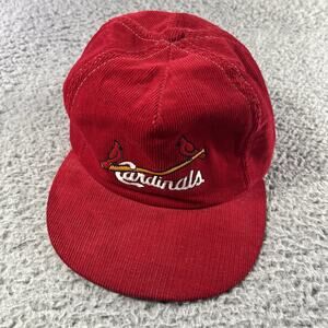 Vintage St Louis Cardinals Hat Cap SnapBack Men Large Red MLB Corduroy 90s ANNCO